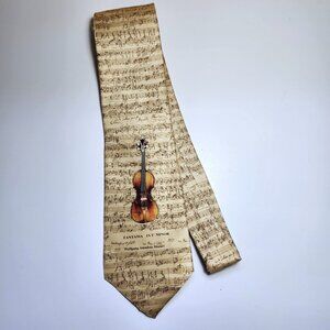 Museum Artifacts Men's Necktie Wolfgang Amadeus Mozart Fantasia in C Min…